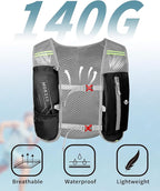Running Hydration Vest with a 2L Water Bladder, Hydration Pack Lightweight - Image 4