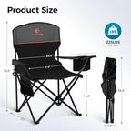 ALPHA CAMP Camping Chair 2 Pack Portable Chair - Image 3