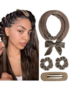 Yanibest Heatless Hair Curler, No Heat Hair Curlers to Sleep in, Overnight Satin Heatless Curling Set with Hair Scrunchies Clip, for All Hair types