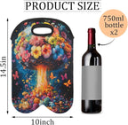 Neoprene Wine Tote, Bottle Carrier Gag Insulating Neoprene Thicker, Insulated - Image 2