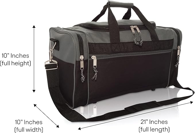 DALIX 21" Blank Sports Duffle Bag Gym Bag Travel Duffel - Image 6
