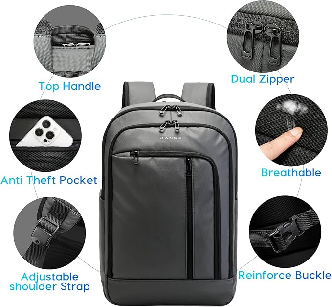BANGE 28L Everyday Carry Backpack – Fits 15.6 Inch Laptop, Waterproof & Durable - Image 4
