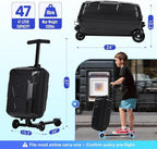 smilesun Scooter Suitcase for Kids & Adults, Foldable Carry On Travel Luggage - Image 8