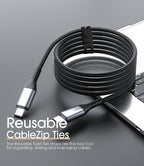35Pcs Nearockle Silicone Cable Ties, 5.12 Inch Adjustable Cord Organizer - Image 6