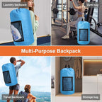 Femuar Laundry Bag Backpack Durable Laundry Bag - Image 7