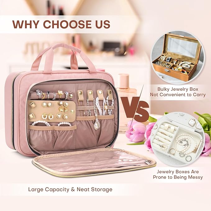 8L Travel Toiletry Bag with Jewelry Organizer - Image 6