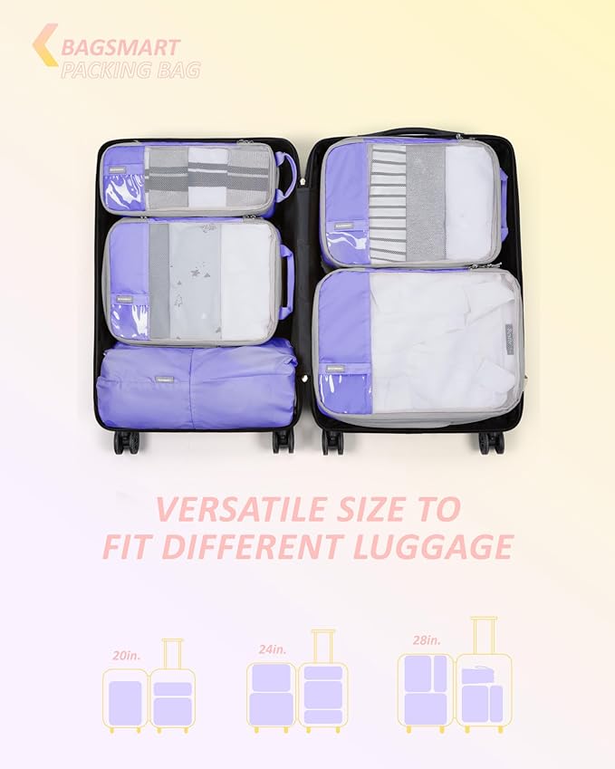 BAGSMART 6 Set Compression Packing Cubes - Image 3
