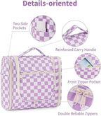 Narwey Checked Hanging Travel Toiletry Bag - Image 6