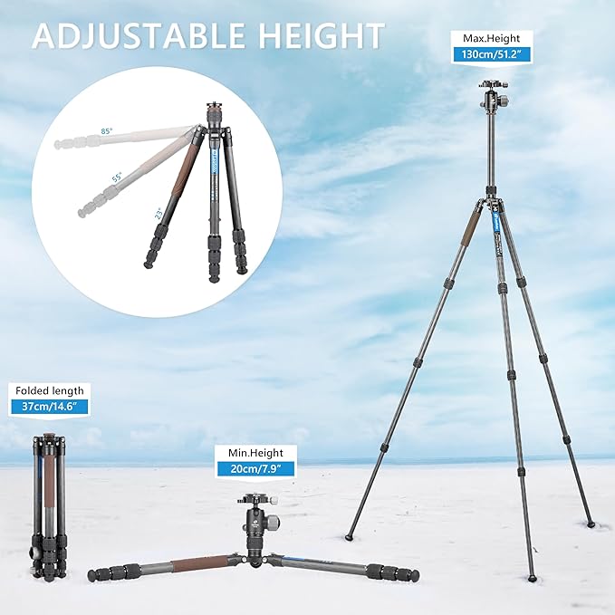 Carbon Fiber Lightweight Travel Tripod - Image 5