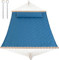 ANOW Quilted Hammock with Spreader Bars and Detachable Pillow, Large Hammock by ANOW