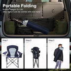 HIGH POINT SPORTS Oversized Camping Folding Chair, Heavy Duty Portable Outdoor - Image 7