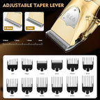 Hair Clippers for Men Professional, Cordless Beard Trimmer & Electric Shavers for Men, Mens Hair Clippers and Trimmer Kit for Barber with Case, Gold