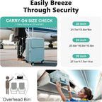 Hard Shell Luggage 20 Inch Travel Luggage, PC+ABS Aluminum Frame, Lightweight - Image 7