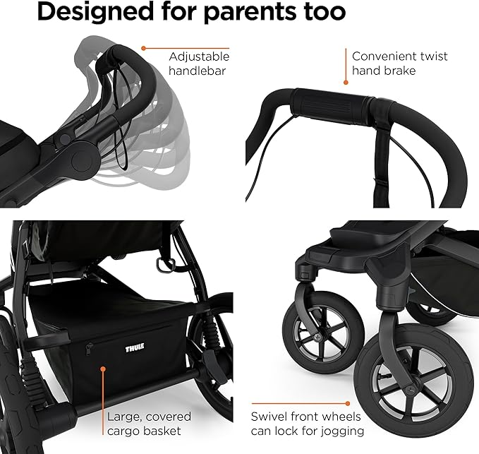 Thule Urban Glide 4-Wheel Single Child All-Terrain Stroller, Full-Suspension - Image 5