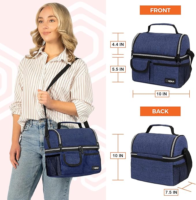 OPUX Lunch Box for Men, Adult Lunch Box Cooler, Insulated Lunch Bag Women - Image 3