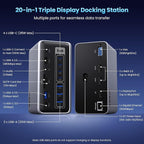 20-in-1 300W Charging Station, USB Docking Station Triple Display USB C Hub - Image 2