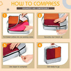 5 Pcs Packing Cubes for Suitcase Large Travel Cubes Carry on Luggage Organizer - Image 4