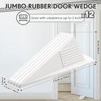 Frienda 12 Pcs Jumbo Door Stoppers Heavy Duty Door Stopper Tall up to 2inch - Image 2