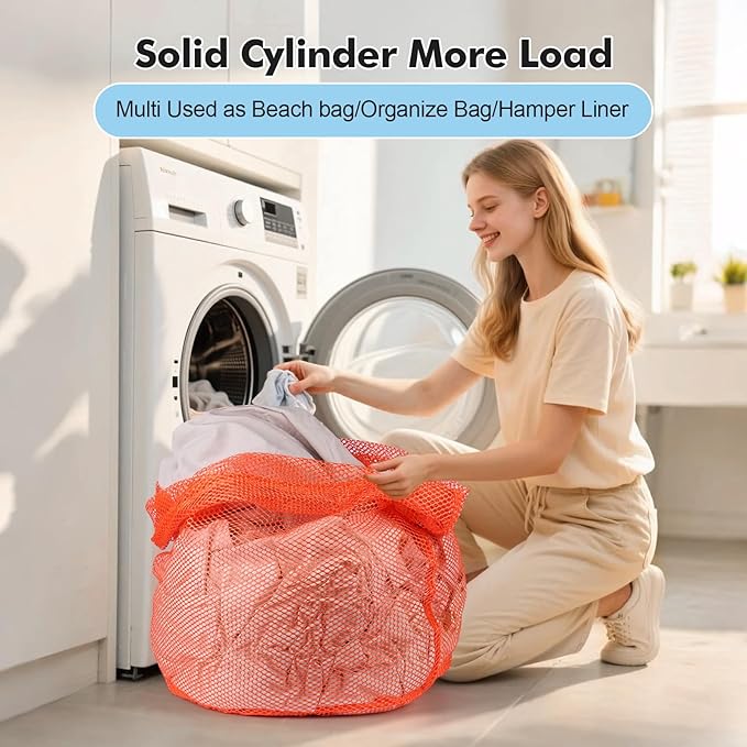 3Pcs Mesh Laundry Bags Washing Machine Mesh Wash Bags Jumbo - Image 3