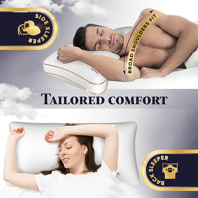 Royal Therapy King Memory Foam Pillow, Adjustable Shredded Odor-Free Pillow - Image 6