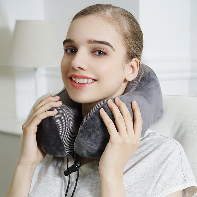Travel Pillow, Best Memory Foam Neck Pillow Head Support Soft Pillow - Image 3