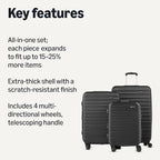 Amazon Basics 3-Piece Set, Hardshell Suitcases - Image 2