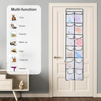 12 Large Pockets Over The Door Hanging Shoe Organizer - Image 4