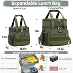 Weitars Tactical Lunch Box, Insulated Lunch Box, Large Expandable Heavy Duty - Image 5