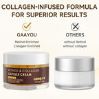 Deep Retinol Collagen Capsule Cream - Retinol Cream for Face Anti Aging Day and Night Golden Capsule Face Moisturizer with Hyaluronic Acid for All Skin, Firming, Wrinkles