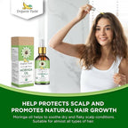 Organic Veda Moringa Oil Virgin 100% Pure & USDA Organic - Multi Purpose, Face, Hair & Skin, Nails, Fast Absorbing, Moisturizing & Beautifying - The Miracle Tree Moringa Oleifera Seed Oil, 1.7 fl.oz