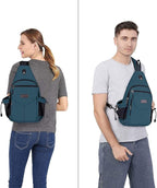 MOSISO Sling Backpack, Canvas Crossbody Hiking Daypack Bag - Image 5