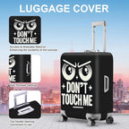 ANNA QUEEN Funny “Don’t Touch Me” Luggage Cover, Bold Black Suitcase Protector - Image 3