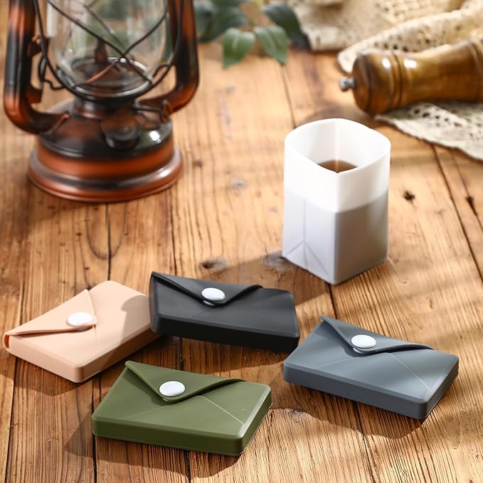 LemonRoad Silicone Folding Camping Cup Card Design Collapsible Silicone Travel - Image 5