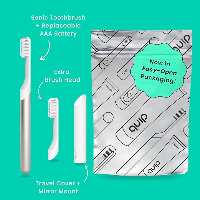 Quip Metal Sonic Toothbrush, Electric Toothbrush - Image 2
