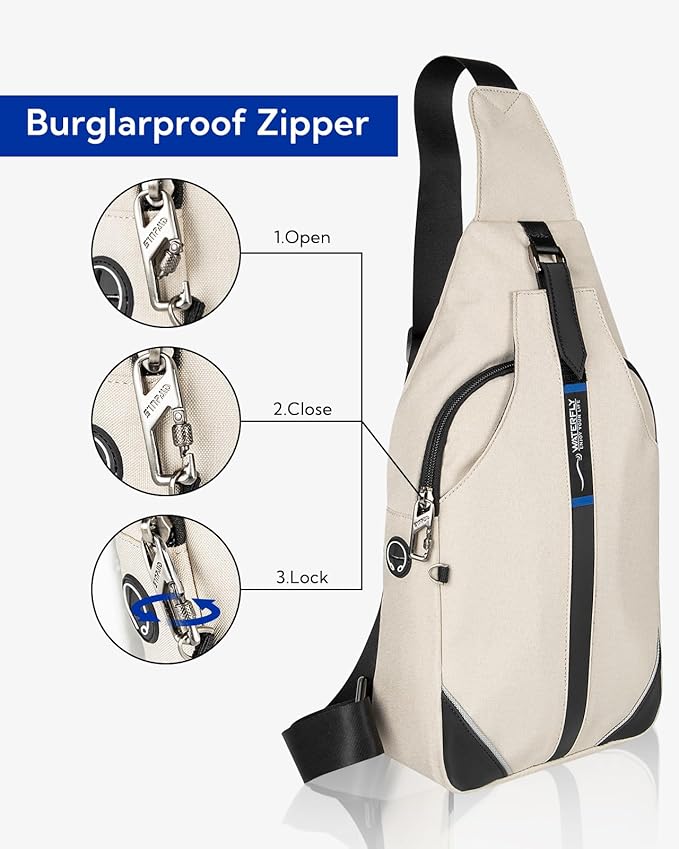 WATERFLY Small Crossbody Sling Backpack Anti Theft Backpack - Image 3