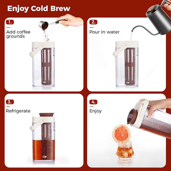 IKAPE 33.8oz Cold Brew Coffee Maker - Image 3