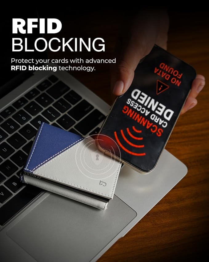 Jenoss Smart Wallet For Men: Full Grain Leather, Handcrafted, Slide Metal Pop - Image 6