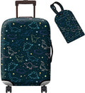 Luggage Cover Suitcase Protector Plus 1 Tag, Dinosaurs Space Travel Suitcase by BWEGRHE