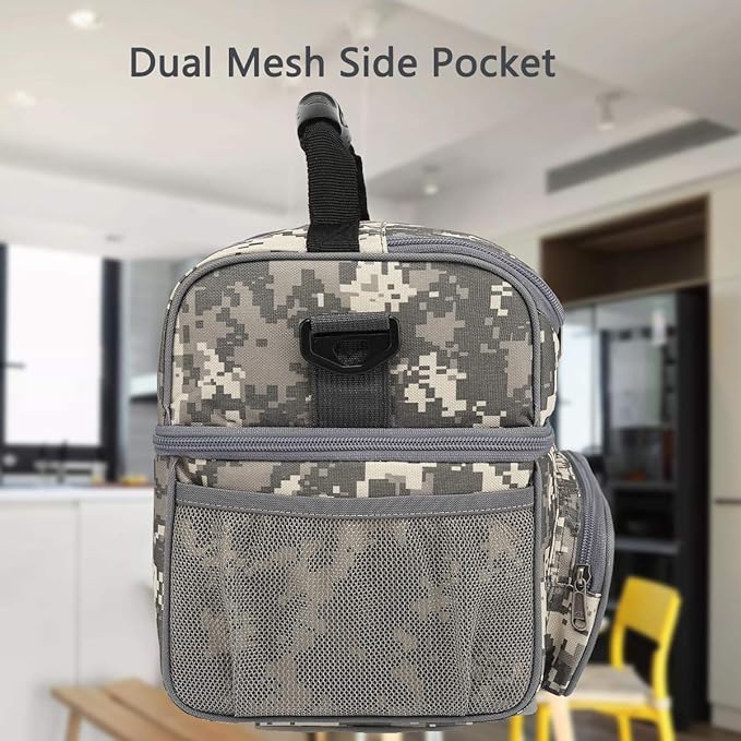 FlowFly Double Layer Cooler Insulated Lunch Bag Adult Lunch Box Large Tote Bag - Image 6