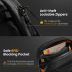 tomtoc Aviator-T37 X-Pac Travel Crossbody RFID Blocking Bag, Holds 4-6 Passports - Image 5