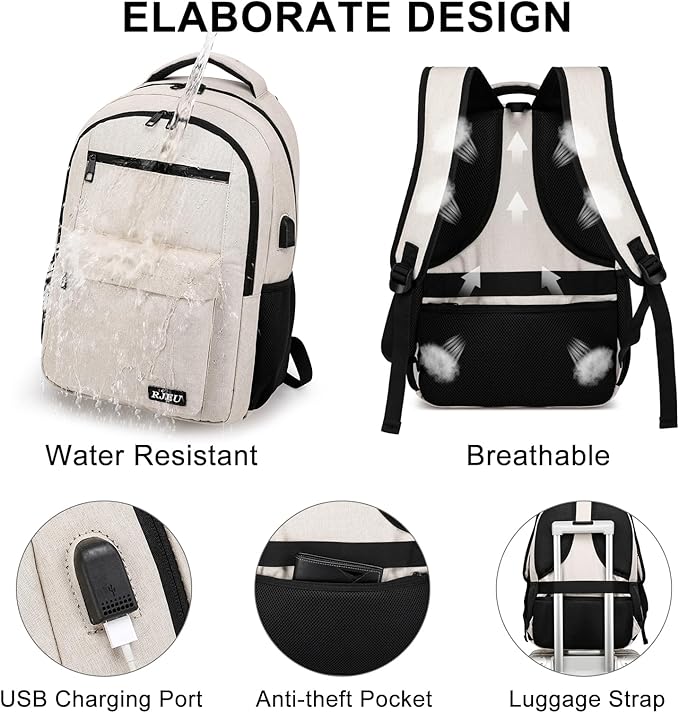 School Backpack for Teen Girls, Laptop Backpack 15.6 Inch - Image 5
