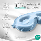 ZIMASILK Adjustable 22 Momme 100% Mulberry Silk Sleep Mask, Upgraded 3D - Image 2