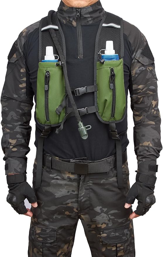 ATBP Running Hydration Vest Pack Tactical 3L Water Bladder Backpack Bag - Image 4