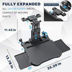 Car Back Seat Tray Table, Stable Foldable Auto Backseat Food Trays Desk - Image 6