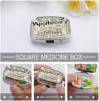 Metal 2 Compartment Pill Organizer Travel Friendly Portable Compact Pill Box - Image 4