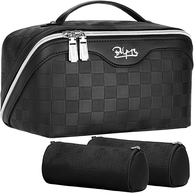 BOYATU Travel Makeup Bag Organizer Cosmetic Bag: 3 Pcs Set Make up Bags by BOYATU