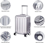 TRAVELKING All Aluminum Carry On Luggage - Image 2