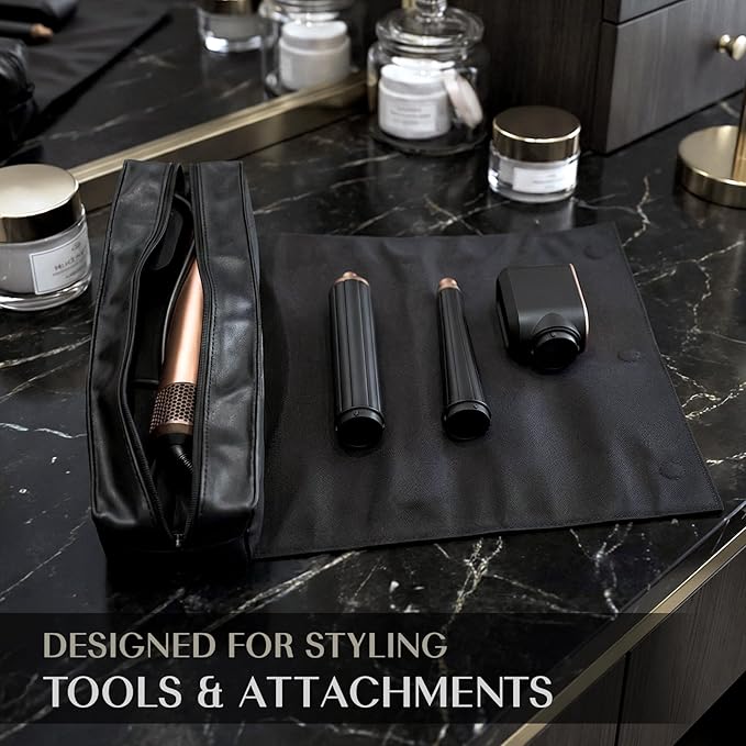 TREND-X Hair Styling Tools Organizer Bag with Heat-Resistant Mat, Flat Iron Travel Case, Travel Bag for Curling Iron, Straightener and Hot Brushes, Storage Case for Hot Hair Tools (Irons Not Included)