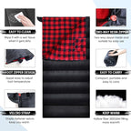 0 Degree Sleeping Bag Cotton Flannel Winter Cold Weather - Image 4