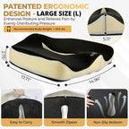 Patented 55D Memory Foam Seat Cushion– Ergonomic Office Chair Cushion - Image 2